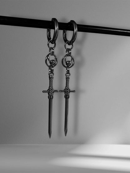 Gothic-Schwert-Ohrringe, einzigartiges Design